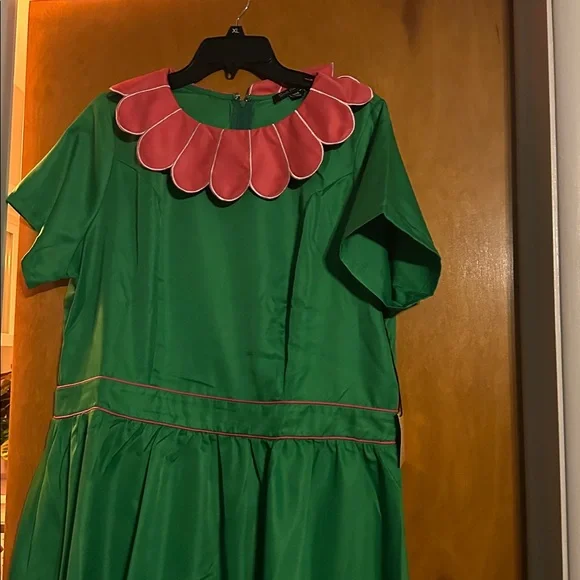 Unique Vintage Green and Pink Dress - Picture 7 of 12
